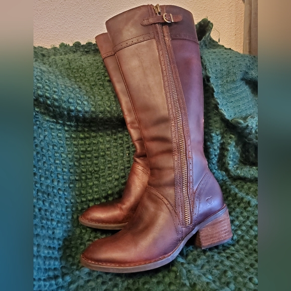Born Shoes - Born Brown Leather Knee High Boots